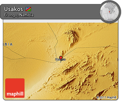 Physical 3D Map of Usakos