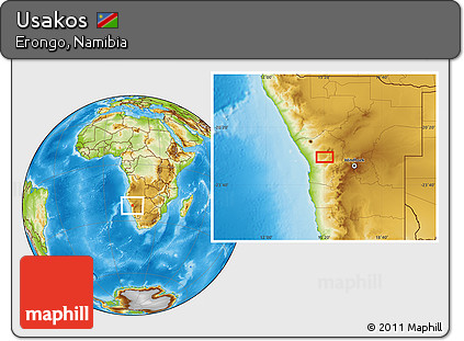 Physical Location Map of Usakos