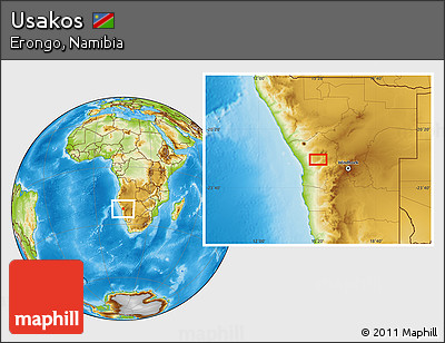 Physical Location Map of Usakos