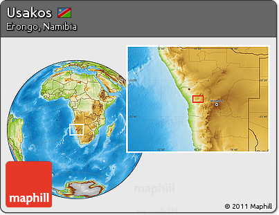 Physical Location Map of Usakos
