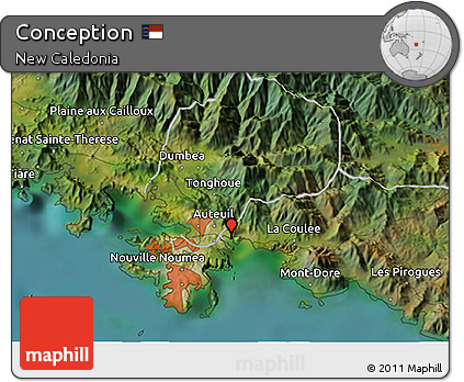 Satellite 3D Map of Conception