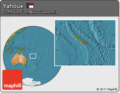 Satellite Location Map of Yahoué