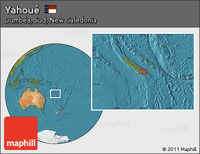 Satellite Location Map of Yahoué