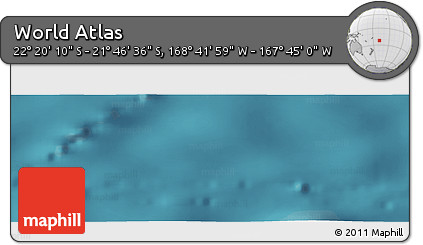 Satellite Panoramic Map of the Area around 22° 3' 23" S, 168° 13' 29" W