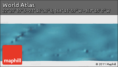 Satellite Panoramic Map of the Area around 22° 3' 23" S, 168° 13' 29" W
