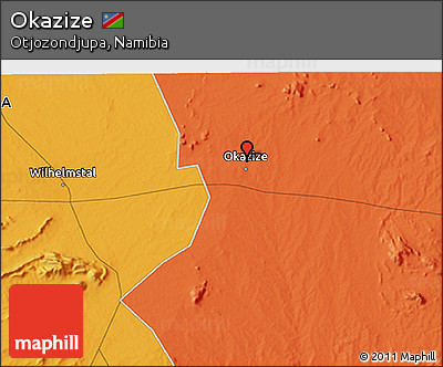 Political 3D Map of Okazize
