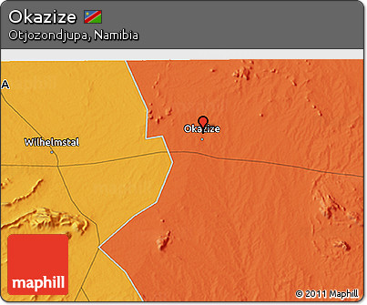 Political 3D Map of Okazize