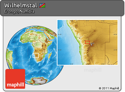 Physical Location Map of Wilhelmstal