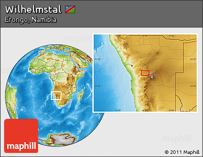 Physical Location Map of Wilhelmstal