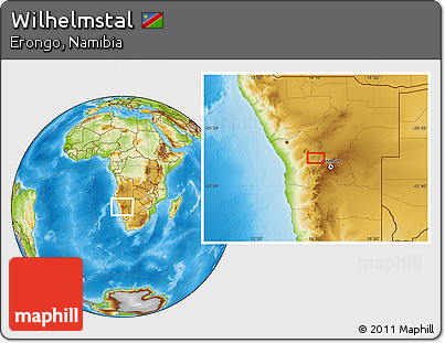 Physical Location Map of Wilhelmstal