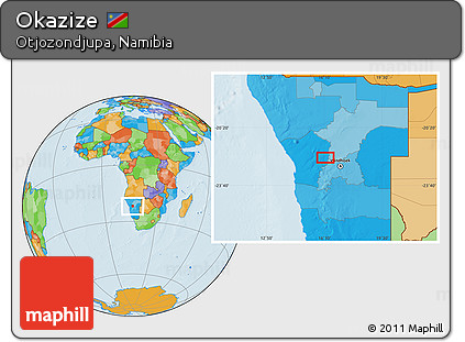 Political Location Map of Okazize