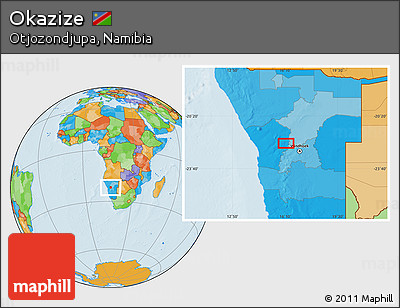 Political Location Map of Okazize