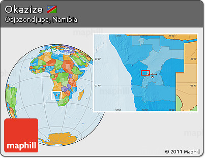 Political Location Map of Okazize