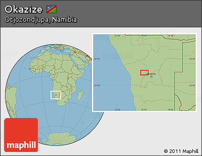 Savanna Style Location Map of Okazize
