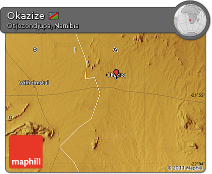 Physical Map of Okazize