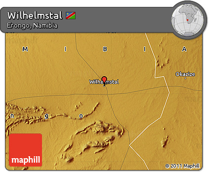 Physical Map of Wilhelmstal