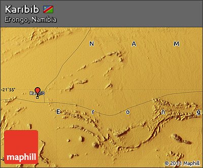 Physical Map of Karibib