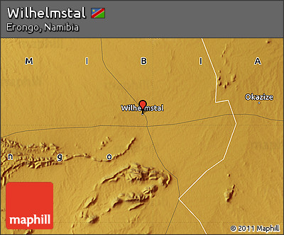 Physical Map of Wilhelmstal
