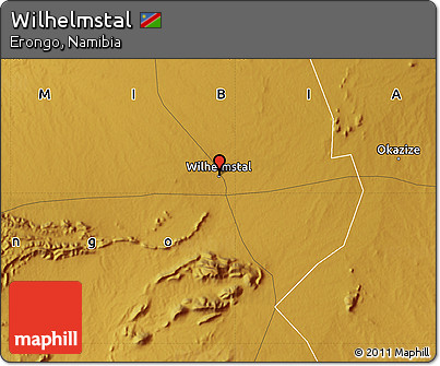 Physical Map of Wilhelmstal