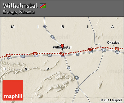 Shaded Relief Map of Wilhelmstal