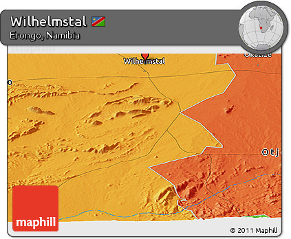 Political Panoramic Map of Wilhelmstal