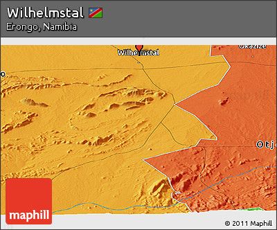Political Panoramic Map of Wilhelmstal