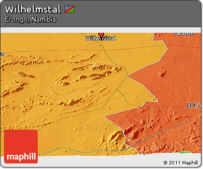 Political Panoramic Map of Wilhelmstal