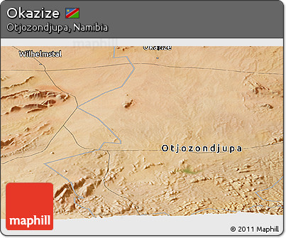 Satellite Panoramic Map of Okazize