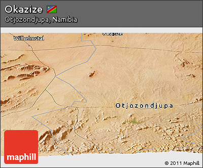 Satellite Panoramic Map of Okazize