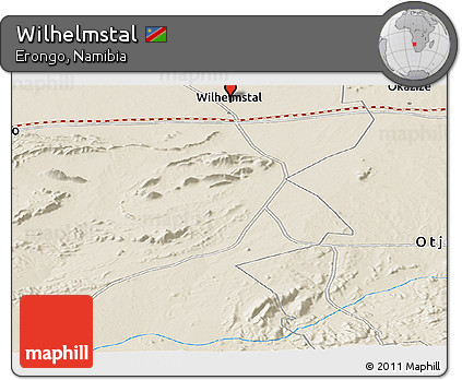 Shaded Relief Panoramic Map of Wilhelmstal