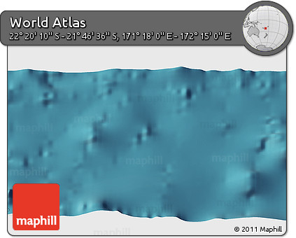Satellite 3D Map of the Area around 22° 3' 23" S, 171° 46' 30" E