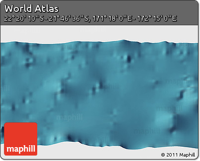 Satellite 3D Map of the Area around 22° 3' 23" S, 171° 46' 30" E