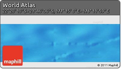 Physical Panoramic Map of the Area around 22° 3' 23" S, 177° 43' 29" E