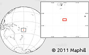 Blank Location Map of the area around 22° 3' 23" S, 179° 16' 30" E
