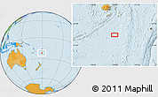 Political Location Map of the area around 22° 3' 23" S, 179° 16' 30" E