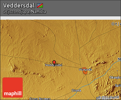 Physical 3D Map of Veddersdal