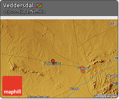 Physical 3D Map of Veddersdal