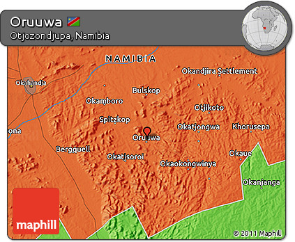 Political 3D Map of Oruuwa