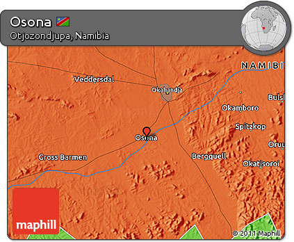 Political 3D Map of Osona