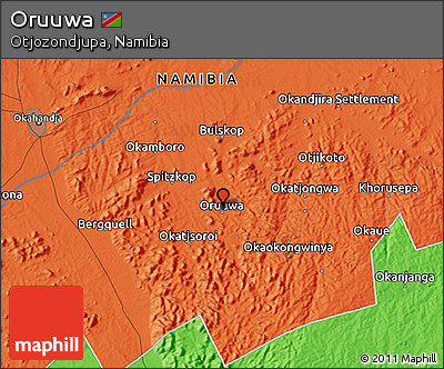 Political 3D Map of Oruuwa