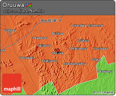 Political 3D Map of Oruuwa
