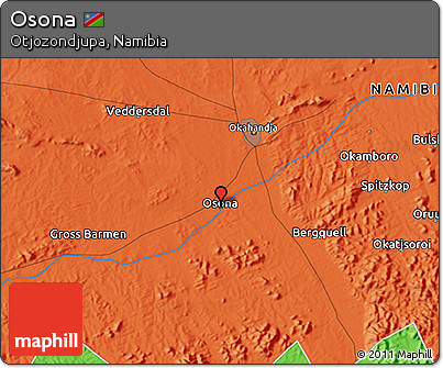 Political 3D Map of Osona