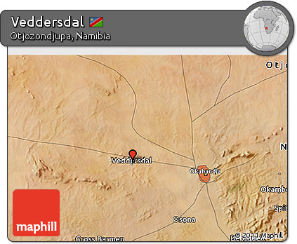 Satellite 3D Map of Veddersdal