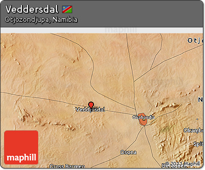Satellite 3D Map of Veddersdal