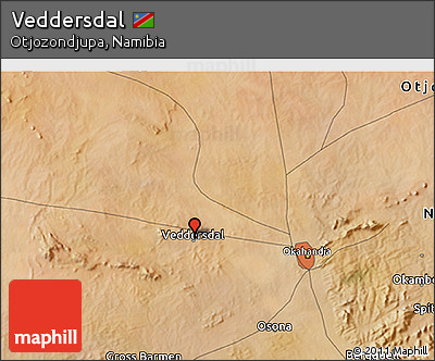 Satellite 3D Map of Veddersdal