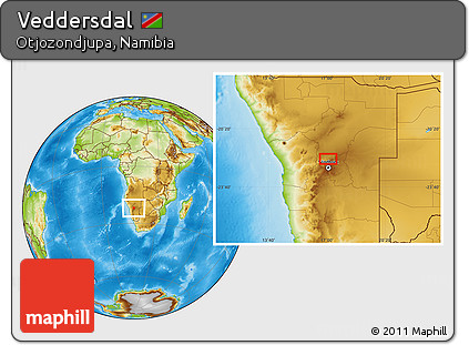 Physical Location Map of Veddersdal