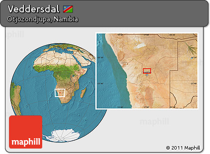 Satellite Location Map of Veddersdal