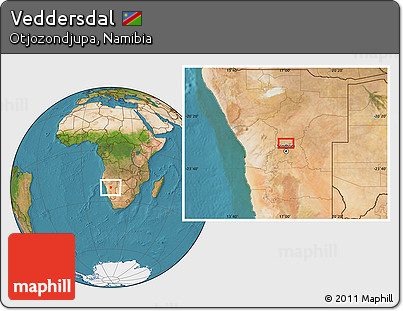 Satellite Location Map of Veddersdal