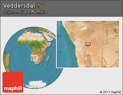 Satellite Location Map of Veddersdal
