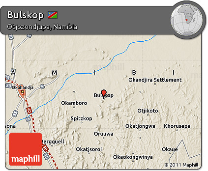 Shaded Relief Map of Bulskop
